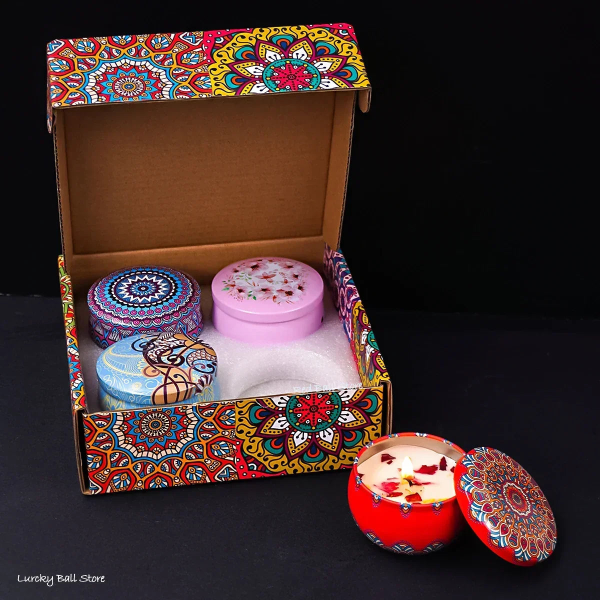 Scented Candle Gift Set – 4 Pieces